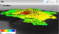 European and Italian satellites measure the surface displacements induced by the Ischia earthquake